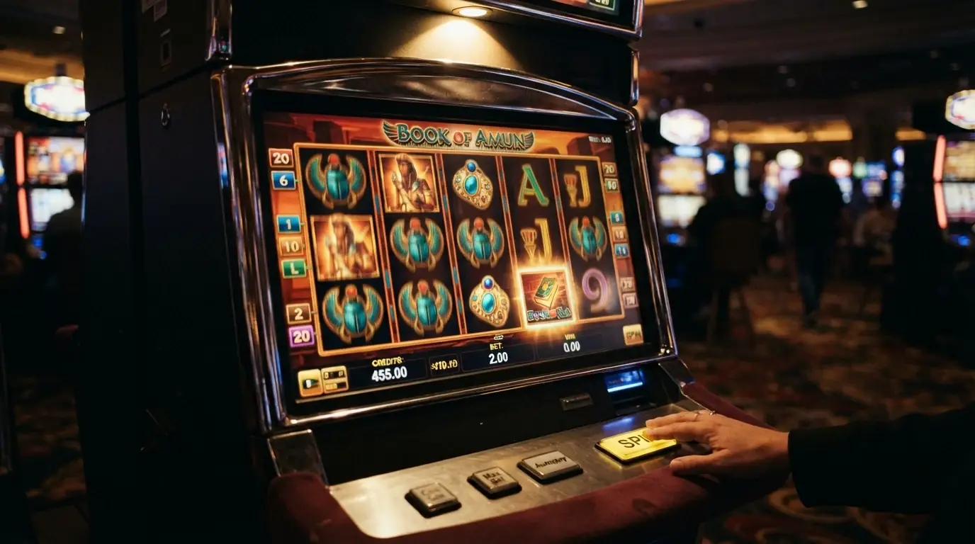 Automat Book of Ra Deluxe na ekranie — 5 bębnów, 10 linii wypłat, symbol odkrywcy i złotej księgi
