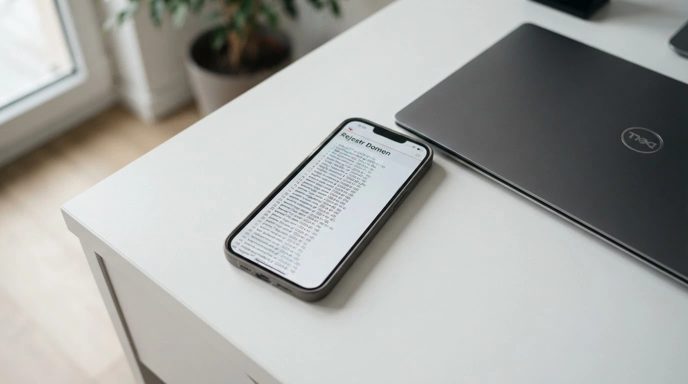 Ekran iPhone'a z widokiem strony hazard.mf.gov.pl — Rejestru Domen Służących do Oferowania Gier Hazardowych Niezgodnie z Ustawą